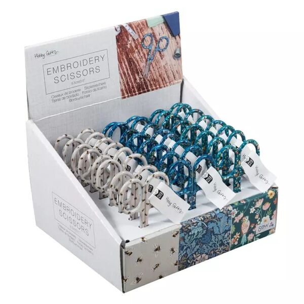 Hemline Brodeeraussakset kolme eri kuvio- ja värivaihtoehtoa 