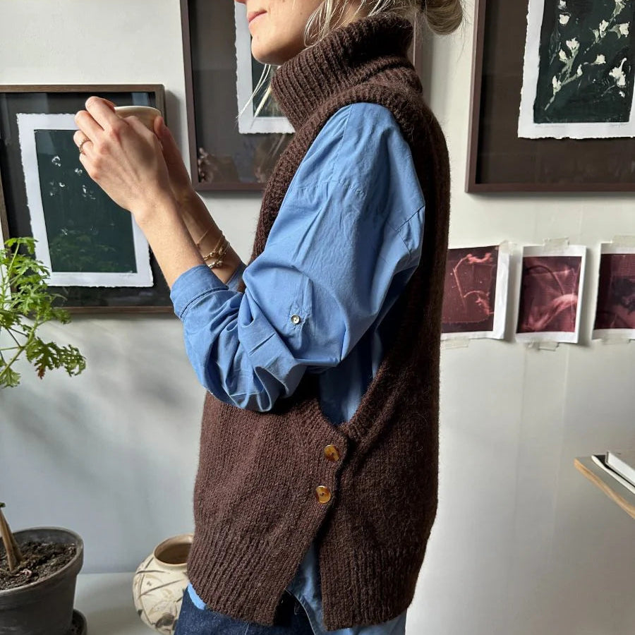 PetiteKnit Lulu Slipover Chunky Edition neuleohje lämmin liivi