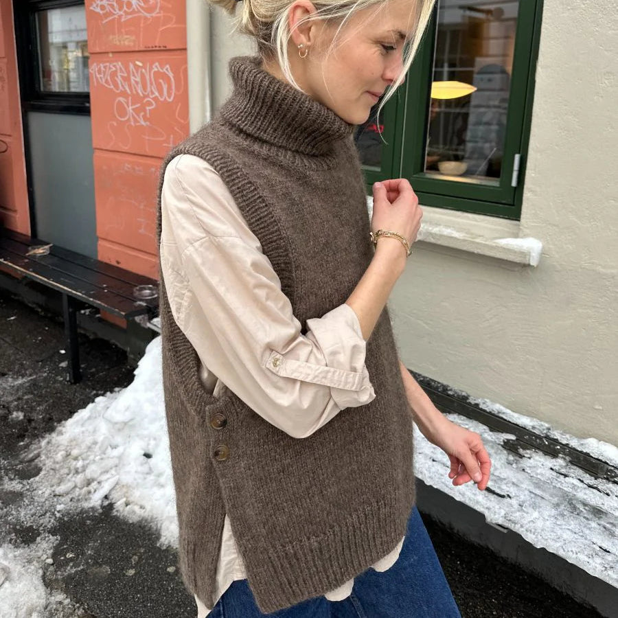 PetiteKnit Lulu Slipover Chunky Edition neuleohje lämmin liivi