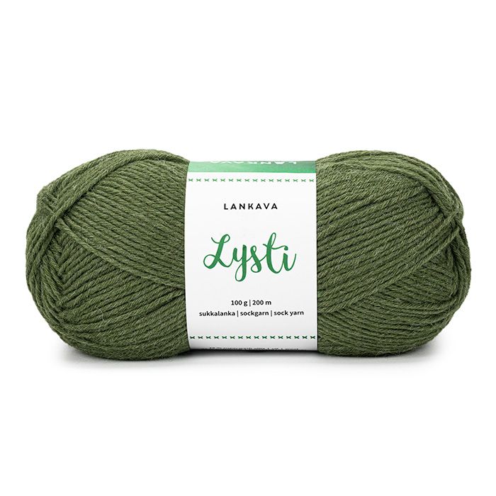 Lankava Lysti sukkalanka 861 metsä vihreä
