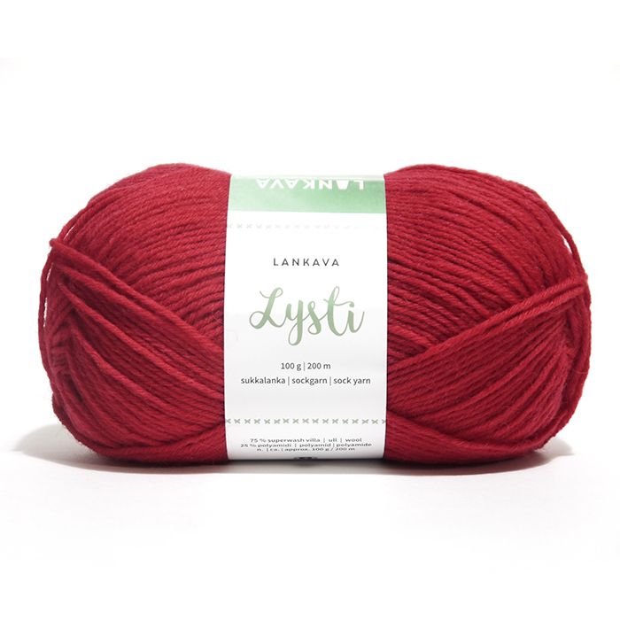 Lankava Lysti sukkalanka 875 chili punainen