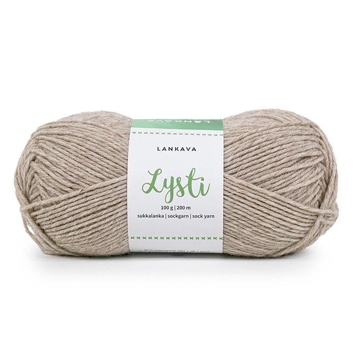 Lankava Lysti sukkalanka 870 greige harmaan beige