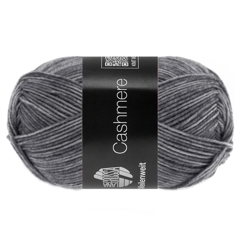 Lana Grossa Meilenweit Cashmere ylellisen pehmeä sukkalanka 50g harmaa
