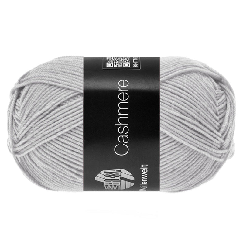 Lana Grossa Meilenweit Cashmere ylellisen pehmeä sukkalanka 50g vaalea harmaa